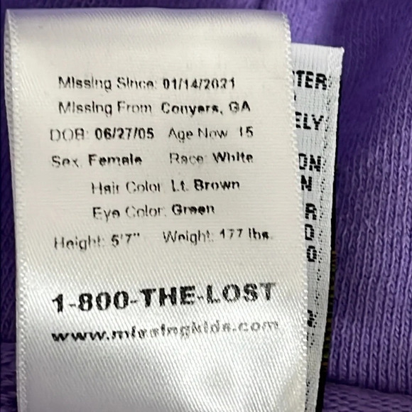 Cross Colours Black Lives Are Loved Cropped Sweatshirt in Lilac - Size Small - Picture 10 of 11